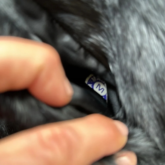 French Vintage black fur coat size medium EDGY FEMININE excellent quality - Picture 14 of 15